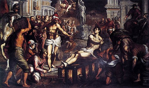 The Martyrdom of St Lawrence, 1581, Palma le Jeune