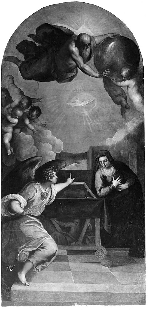 Annnonciation avec le padre dieu, , Palma le Jeune