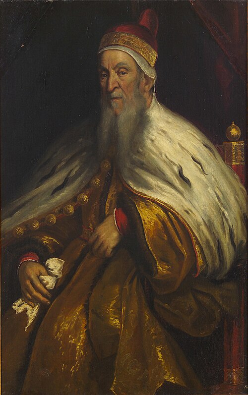 Portrait of Niccolo da Ponte (1491-1585), Doge of Venice, 1580, Palma le Jeune