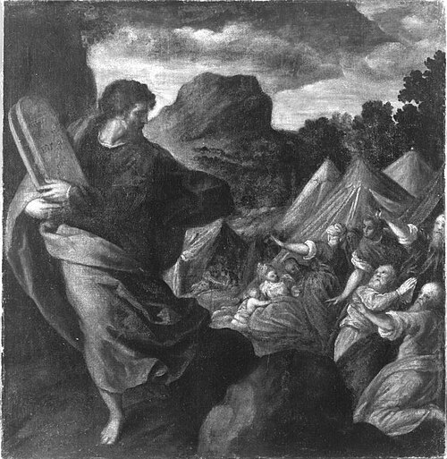 Moses bringt die Gesetzestafeln (?), 1586, Palma le Jeune