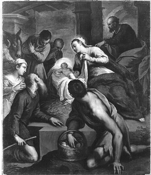 Anbetung der Hirten, 1575, Palma le Jeune