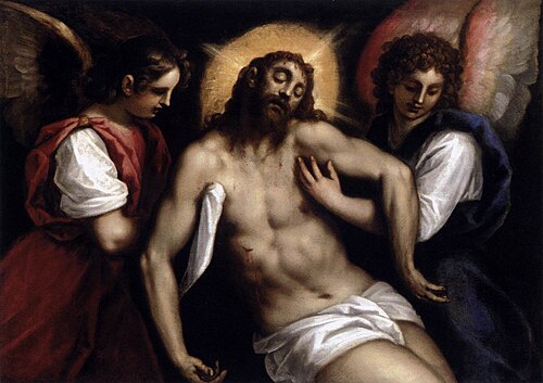The Dead Christ with Two Angels, 1612, Palma le Jeune