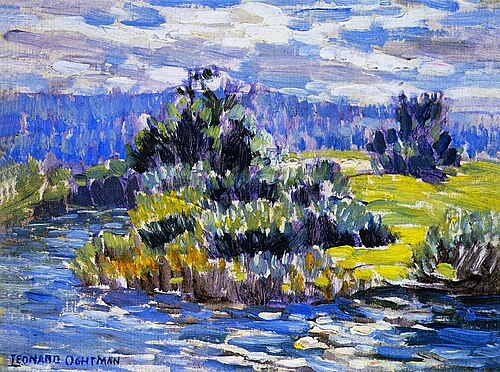 Blue Landscape, 1900, Leonard Ochtman