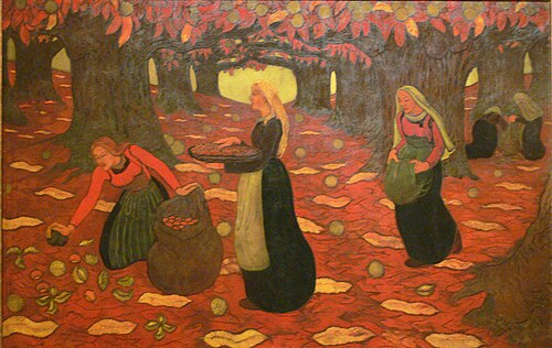 Automne, les ramasseurs de noisettes, 1894, Georges Lacombe