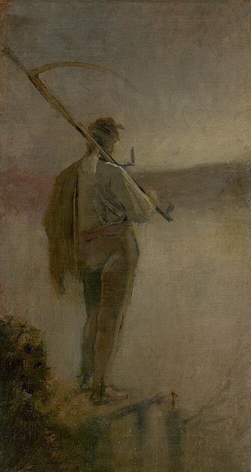 Kosec pri rieke, 1882, László Mednyánszky