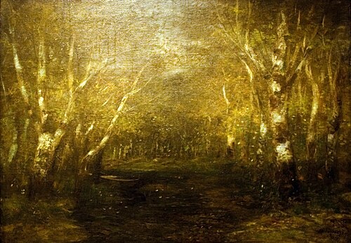Among Birches, 1907, László Mednyánszky