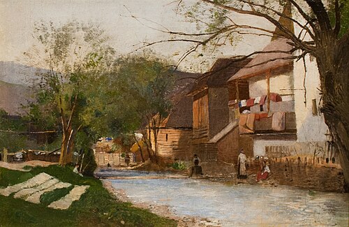Bank of a brook, 1885, László Mednyánszky