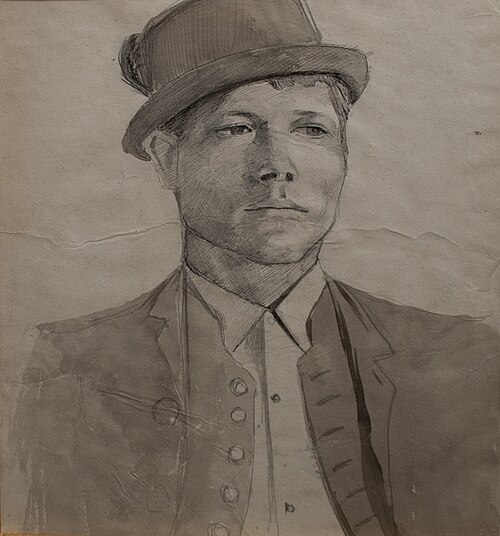 Boy_with_a_hat, 1885, László Mednyánszky