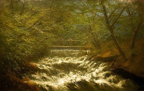 Brawling Brook with Bridge, , László Mednyánszky