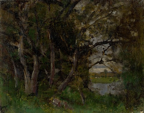 Early Evening Motif in a Park in Strážky, 1895, László Mednyánszky