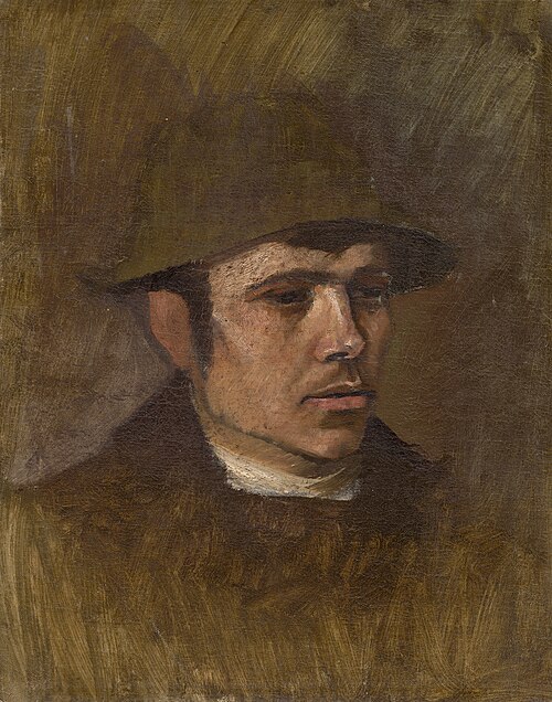 Head of a Worker in a Hat, 1890, László Mednyánszky