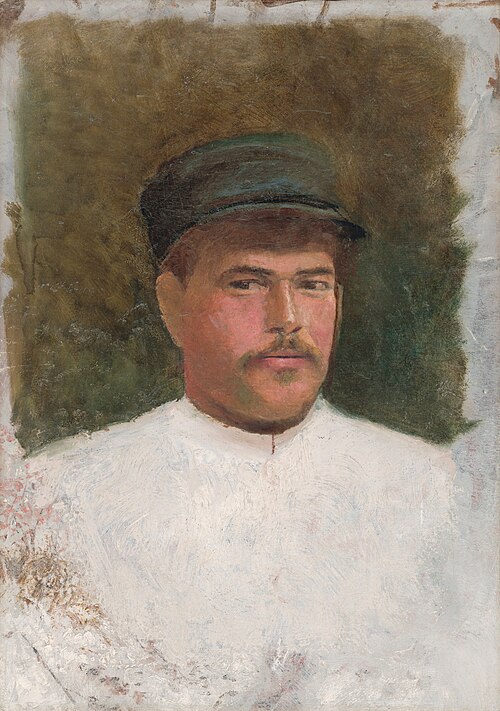 Study of a Man in a Fur Hat, 1880, László Mednyánszky