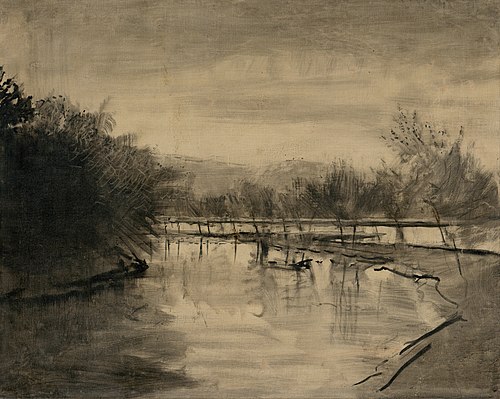The Poprad near Strážky, 1910, László Mednyánszky