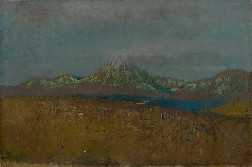Digging out Potatoes under the Tatras, 1878, László Mednyánszky