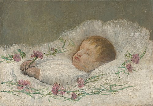 Dead Nephew's Head. Dead Nephew Ladislav Štefan Eduard Filip Czóbel., 1890, László Mednyánszky