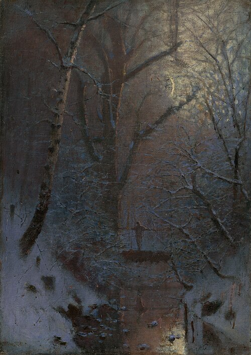 Winter. Winter Night, 1888, László Mednyánszky