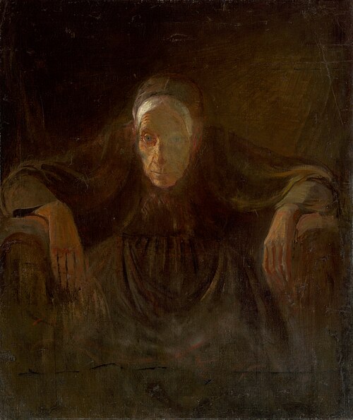 Study of an Old Woman, 1881, László Mednyánszky
