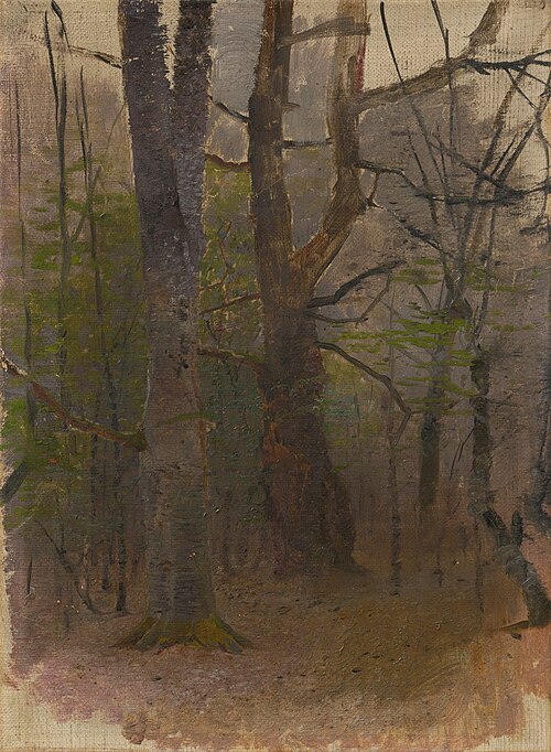 Early Spring. Forest, 1876, László Mednyánszky