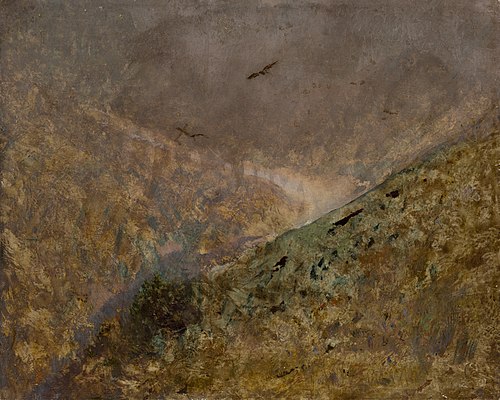 Valley with Birds of Prey, 1890, László Mednyánszky