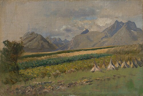 The High Tatras from Strážky, 1878, László Mednyánszky