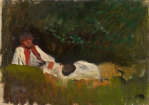 Resting Lovers, 1890, László Mednyánszky