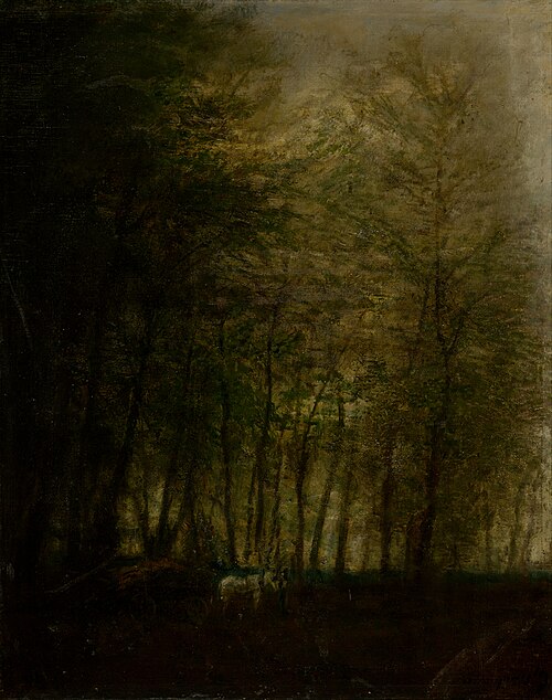 Wagon in the Woods, 1880, László Mednyánszky