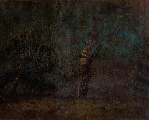 Inside of a Birch Forest, 1889, László Mednyánszky