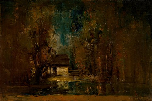 Solitude in the Woods. Moon Night, 1870, László Mednyánszky
