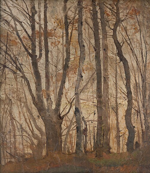 Autumn Forest, 1870, László Mednyánszky