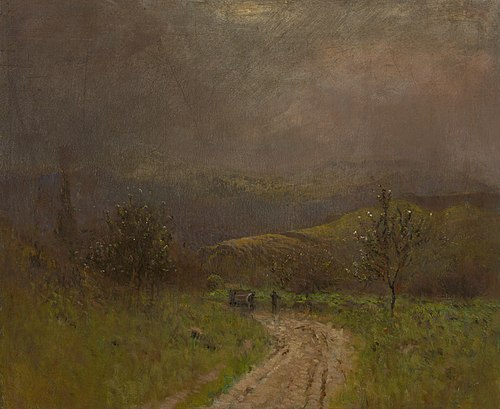 Autumn Landscape in the Early Evening, 1880, László Mednyánszky