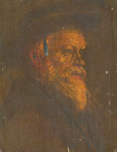 Study of an Old Man's Head, 1880, László Mednyánszky
