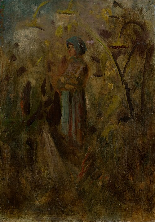 Girl on a Field, 1900, László Mednyánszky