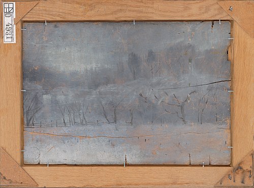 Náčrt zimnej krajiny, 1890, László Mednyánszky