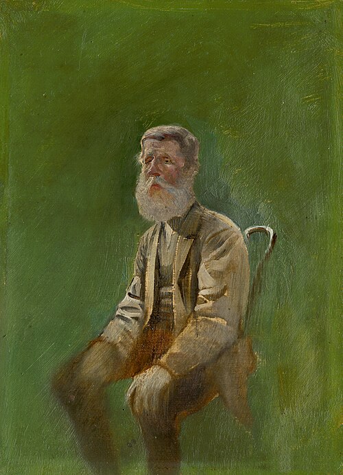 Study of a Seated Man, 1880, László Mednyánszky