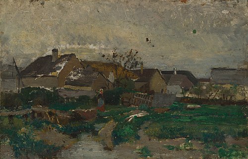 Village, 1877, László Mednyánszky