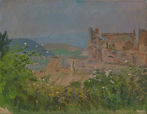 Beckov Castle, 1880, László Mednyánszky