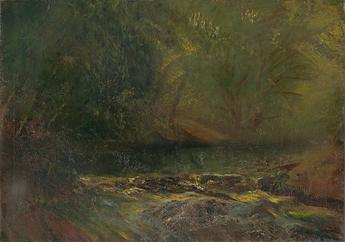 Forest Interior with a Brook, 1900, László Mednyánszky