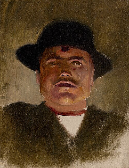 Spiš Peasant in a Hat, 1880, László Mednyánszky