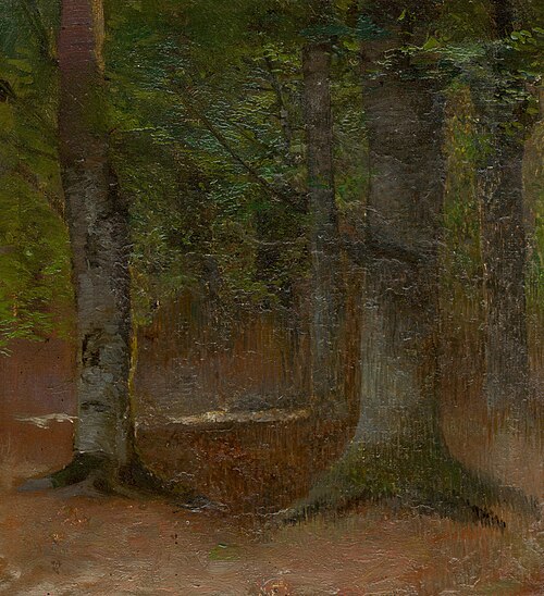 Study of Forest, 1890, László Mednyánszky