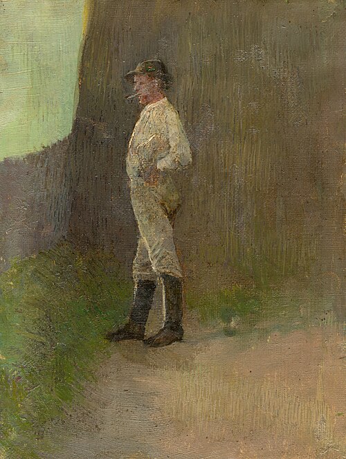 Study of a Standing Lad in the Boots, 1880, László Mednyánszky