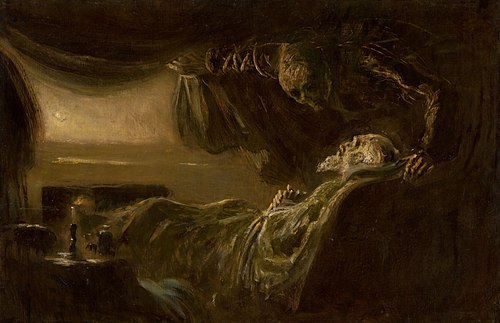 Old Man's Death. Death of the Painter's Father, 1890, László Mednyánszky