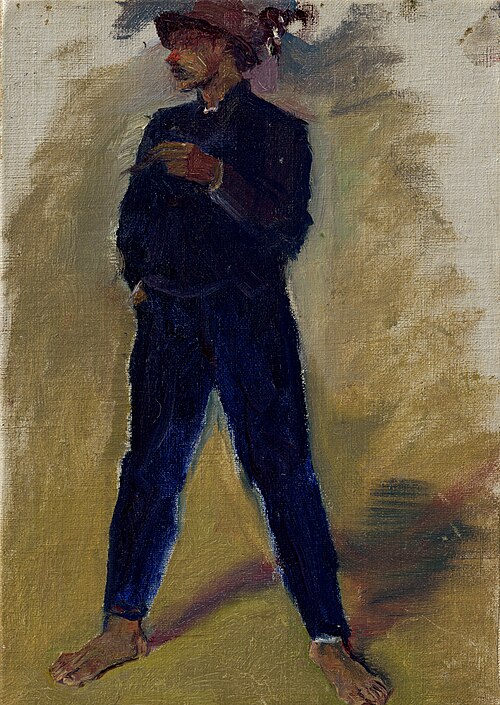 Groom Standing Astride, 1910, László Mednyánszky