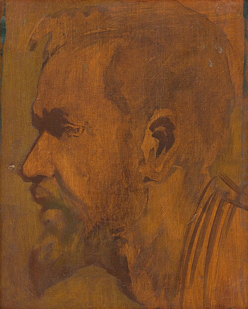 Head Study of a Thinker, 1900, László Mednyánszky