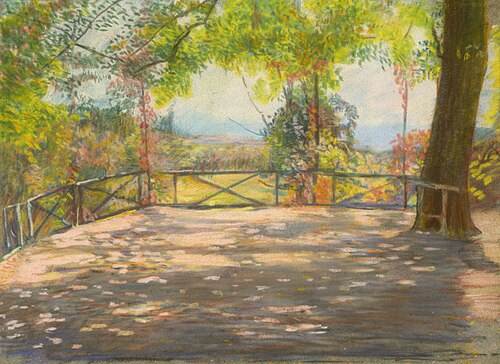 Motif in Park, 1890, László Mednyánszky