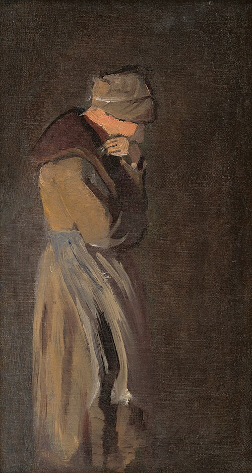 Woman by a Grave (The Widow), 1878, László Mednyánszky