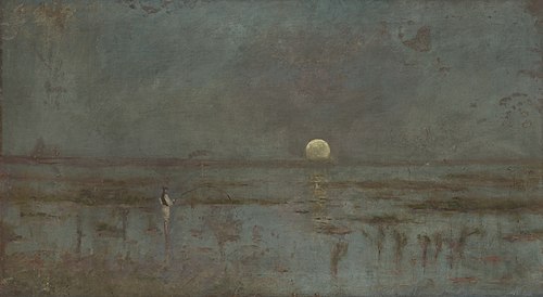 Fisherman by the Moonrise, 1885, László Mednyánszky