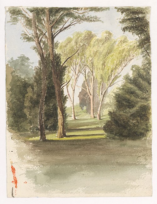 Trees in a Park, , László Mednyánszky