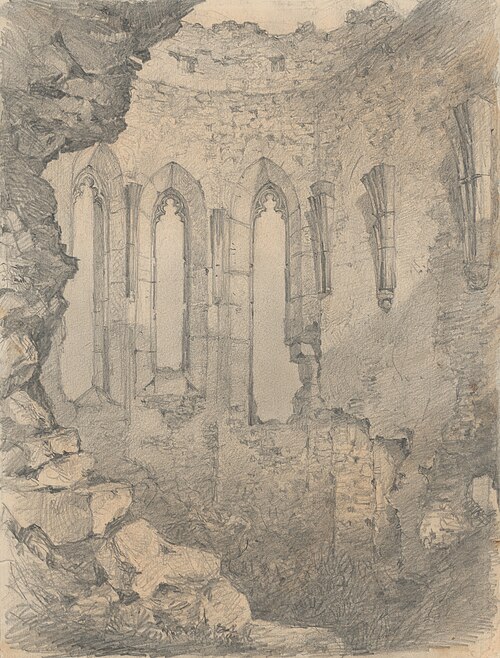 Beckov Castle Ruins, 1865, László Mednyánszky