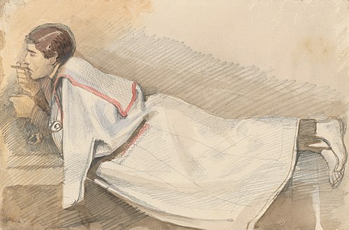 Ležiaci paholok, , László Mednyánszky