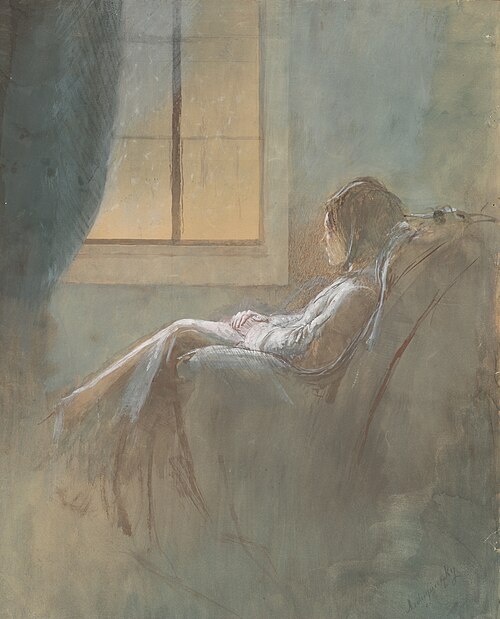 Old Woman Sitting, , László Mednyánszky